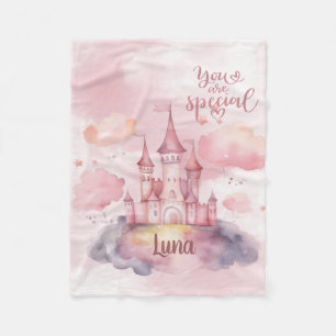 Je bent Special Palace op de Pink Cloud Fleece Deken
