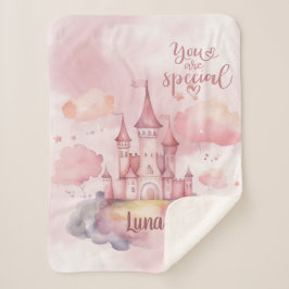 Je bent Special Palace op de Pink Cloud Sherpa Deken