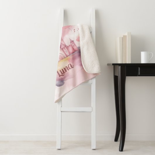 Je bent Special Palace op de Pink Cloud Sherpa Deken (In situ)