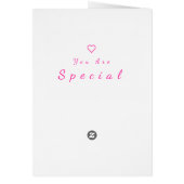 Je bent speciale Kaart harten - Liefde (Achterkant)