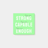 Je bent sterk, capabel, genoeg, positief post-it® notes (Voorkant)