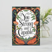 Je bent sterk en capabel Inspirerend quote Bedankkaart (Staand voorkant)