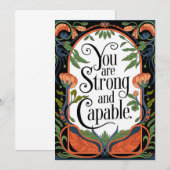 Je bent sterk en capabel Inspirerend quote Bedankkaart (Voorkant / Achterkant)