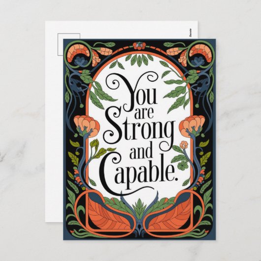 Je bent sterk en capabel Inspirerend quote Feestdagenkaart (Voorkant / Achterkant)