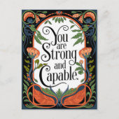 Je bent sterk en capabel Inspirerend quote Feestdagenkaart (Voorkant)