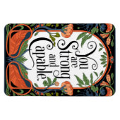 Je bent sterk en capabel Inspirerend quote Magneet (Horizontaal)