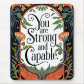 Je bent sterk en capabel Inspirerend quote Muismat (Voorkant)