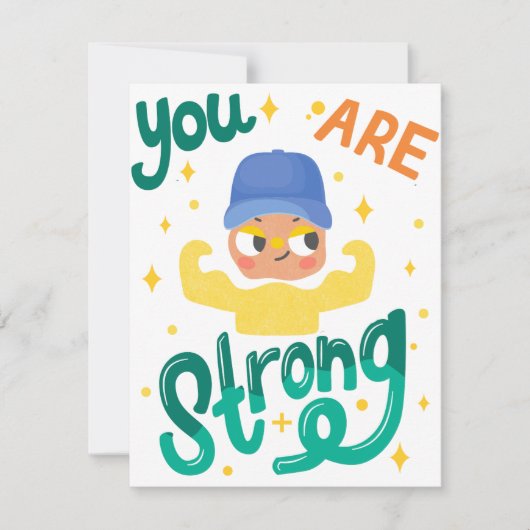 JE BENT STERK FEESTDAGENKAART (Voorkant)