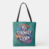 Je bent sterker dan het Storm Tote Bag (Achterkant)