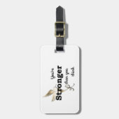 Je bent sterker dan je denkt bagagelabel (Voorkant verticaal)