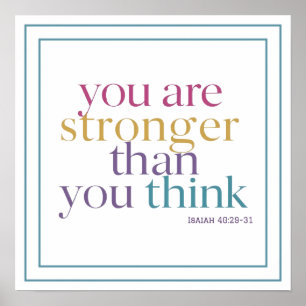 Je bent sterker dan je denkt Christelijke Kunst Poster