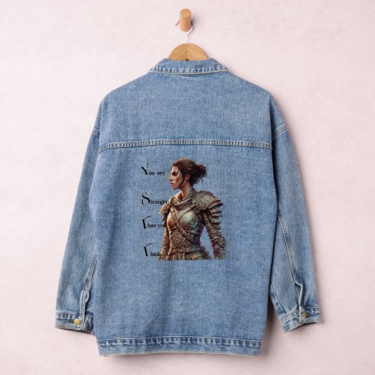 Je bent sterker dan je denkt denim jacket (Hangar)