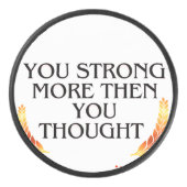 Je bent sterker dan je denkt - Elegant goud Hockey Puck (Voorkant)