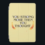 Je bent sterker dan je denkt - Elegant gouden mott iPad Mini Cover<br><div class="desc">Geef uw ruimte kracht met deze elegante en inspirerende muurkunst met het gouden citaat: "Je bent sterker dan je denkt." Perfect voor slaapkamers, kantoren, slaapzalen, of als een oprecht geschenk om een geliefde te verheffen die door een moeilijke tijd gaat. Met rijke gouden tinten en een stijlvol minimalistisch ontwerp voegt...</div>