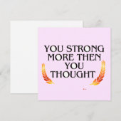 Je bent sterker dan je denkt - Elegant gouden mott Kaart (Voorkant / Achterkant)