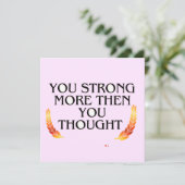 Je bent sterker dan je denkt - Elegant gouden mott Kaart (Staand voorkant)