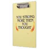 Je bent sterker dan je denkt - Elegant gouden mott Klembord (Links)