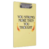 Je bent sterker dan je denkt - Elegant gouden mott Klembord (Rechts)
