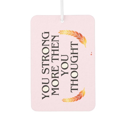 Je bent sterker dan je denkt - Elegant gouden mott Luchtverfrisser (Voorkant)