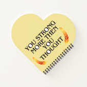 Je bent sterker dan je denkt - Elegant gouden mott Notitieboek (Achterkant)