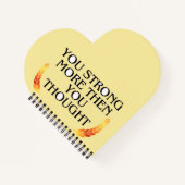 Je bent sterker dan je denkt - Elegant gouden mott Notitieboek (Voorkant)