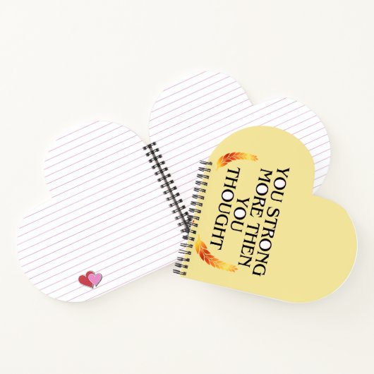 Je bent sterker dan je denkt - Elegant gouden mott Notitieboek (Binnen)