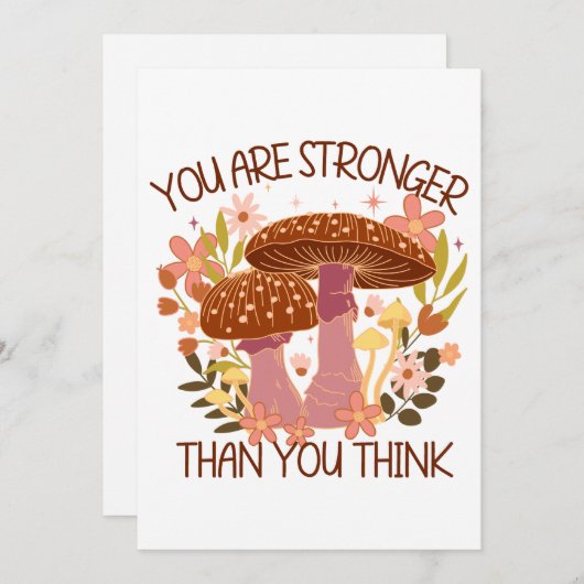 Je bent sterker dan je denkt feestdagenkaart (Voorkant / Achterkant)