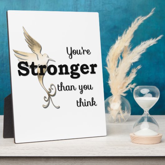 Je bent sterker dan je denkt fotoplaat (Zijkant)