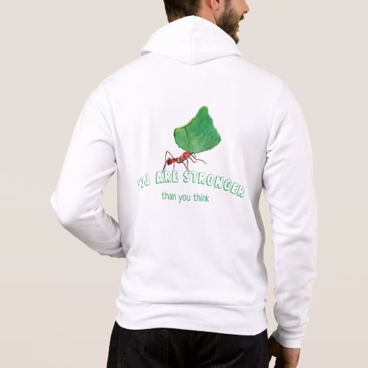 Je bent sterker dan je denkt hoodie (Achterkant)