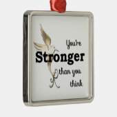 Je bent sterker dan je denkt metalen ornament (Rechts)