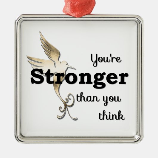 Je bent sterker dan je denkt metalen ornament (Voorkant)
