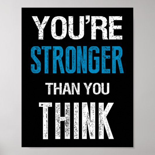 Je bent sterker dan je denkt Motiverend  Poster (Voorkant)