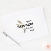 Je bent sterker dan je denkt ovale sticker (Envelop)