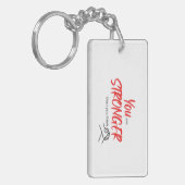 Je bent sterker dan je denkt sleutelhanger (Voorkant Links)