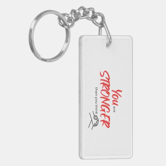 Je bent sterker dan je denkt sleutelhanger (Voorkant Links)