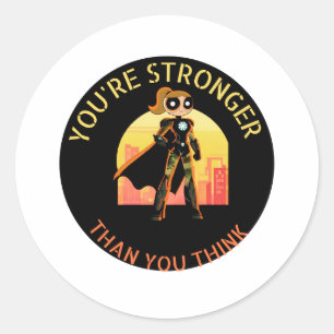 Je bent sterker dan je denkt, sticker