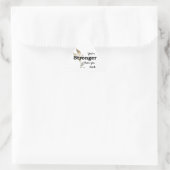 Je bent sterker dan je denkt sticker (Tas)