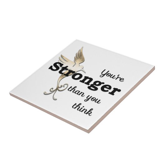 Je bent sterker dan je denkt tegeltje (Zijkant)