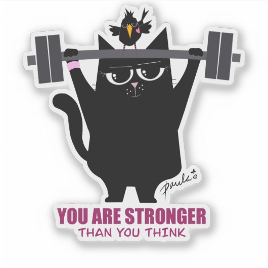 Je bent sterker dan je denkt - Wanda Sticker (Voorkant)