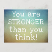 Je bent sterker dan je positief Gezegde vindt Briefkaart (Voorkant)