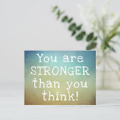 Je bent sterker dan je positief Gezegde vindt Briefkaart (Staand voorkant)