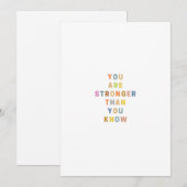 Je bent sterker dan je weet - kleurrijk feestdagenkaart (Voorkant / Achterkant)