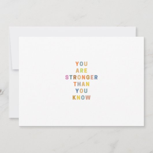 Je bent sterker dan je weet - kleurrijk kaart (Voorkant)