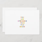 Je bent sterker dan je weet - kleurrijk kaart (Voorkant / Achterkant)