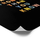 Je bent sterker dan je weet - kleurrijk poster (Hoek)