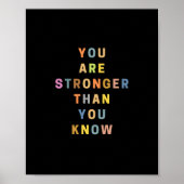 Je bent sterker dan je weet - kleurrijk poster (Voorkant)
