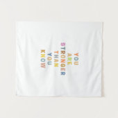 Je bent sterker dan je weet - kleurrijk wandkleed (Voorkant (horizontaal))