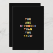 Je bent sterker dan je weet - Kleurrijke twee-toon Feestdagenkaart (Voorkant / Achterkant)