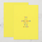 Je bent sterker dan je weet - kleurrijke vakantie feestdagenkaart (Voorkant / Achterkant)