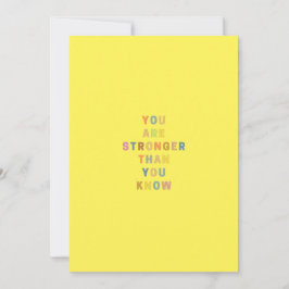 Je bent sterker dan je weet - kleurrijke vakantie feestdagenkaart